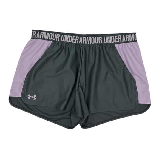 Athletic Shorts By Under Armour In Grey & Purple, Size:Xl
