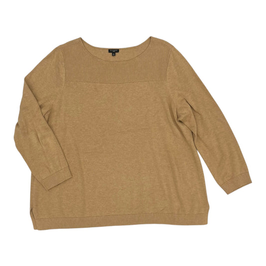 Sweater By Talbots In Tan, Size:2X