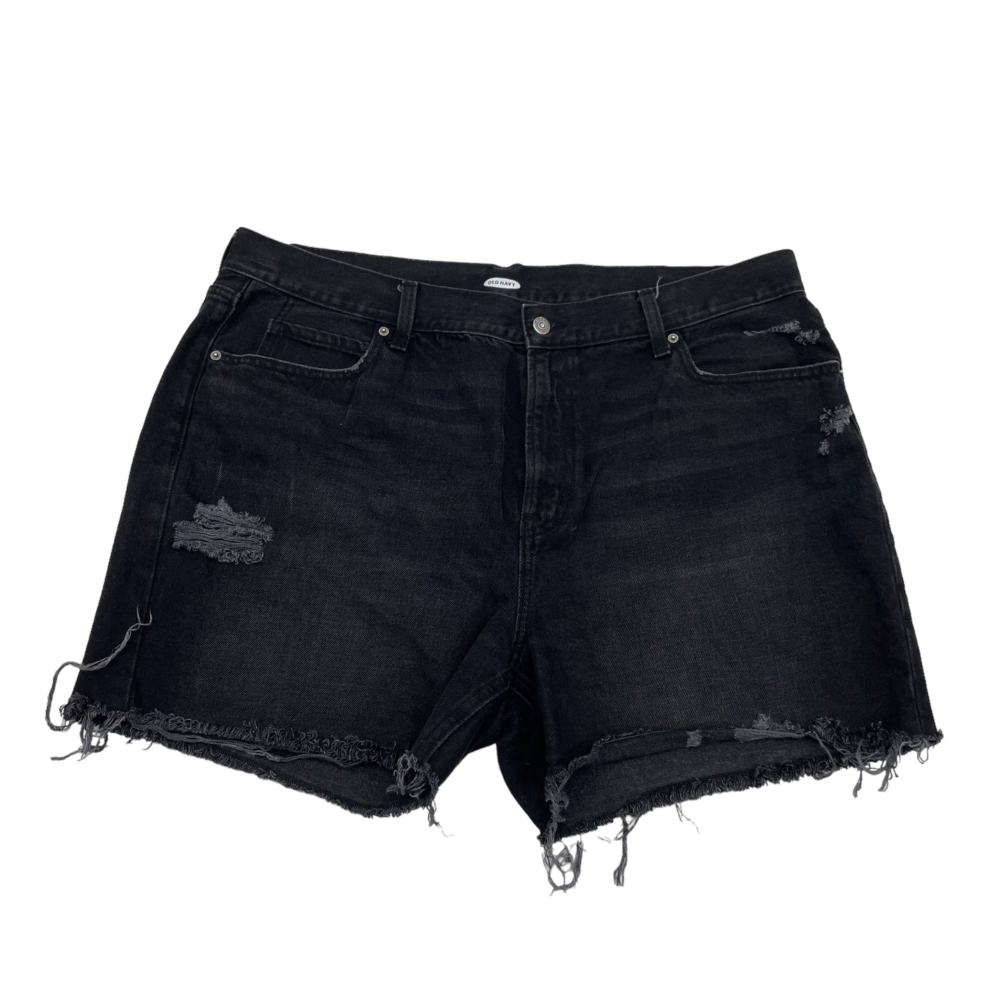 BLACK DENIM SHORTS by OLD NAVY Size:18