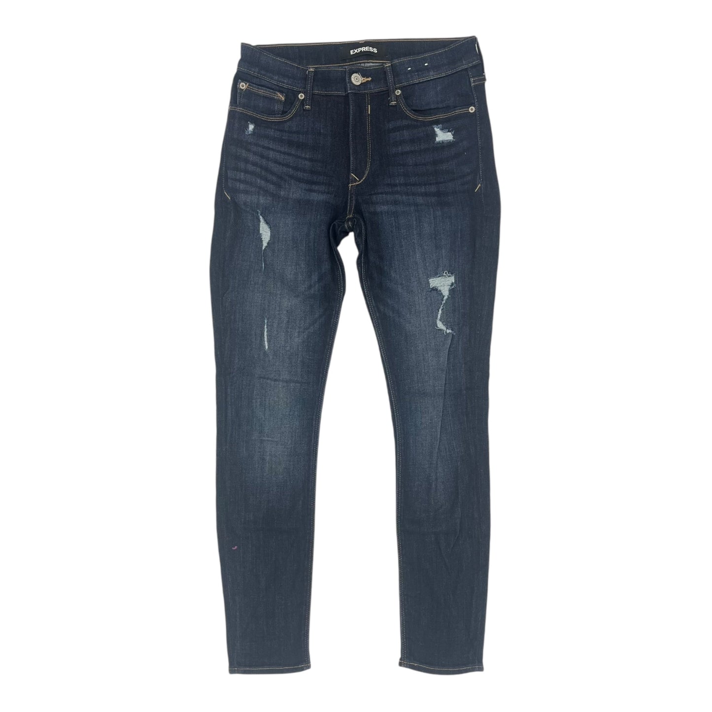 Jeans Jeggings By Express In Blue Denim, Size:6