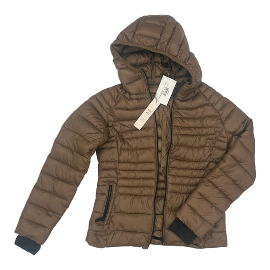 Jacket Puffer & Quilted By Love Tree In Brown, Size:S