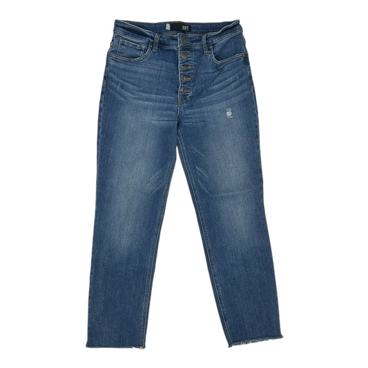 Jeans Straight By Kut In Blue Denim, Size:6