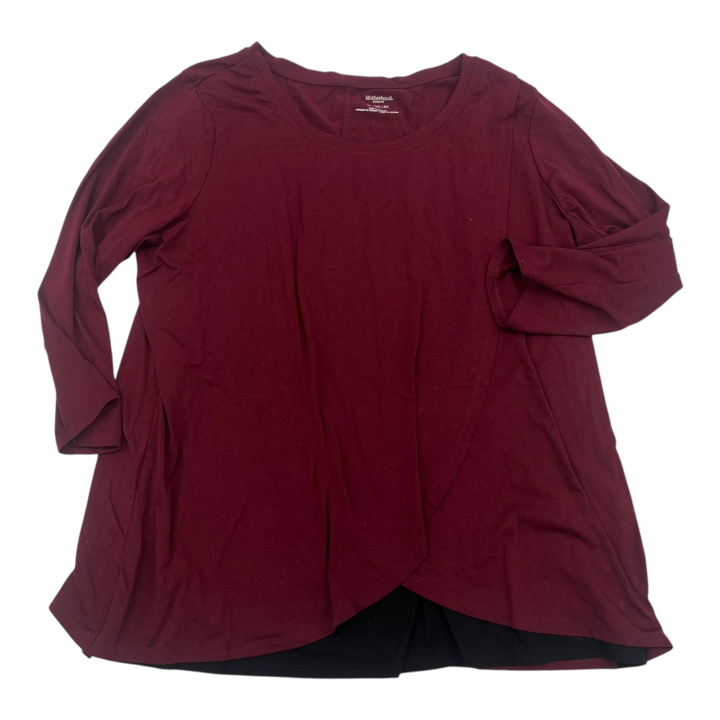 Mat Top Ls By Motherhood In Red, Size:Xl