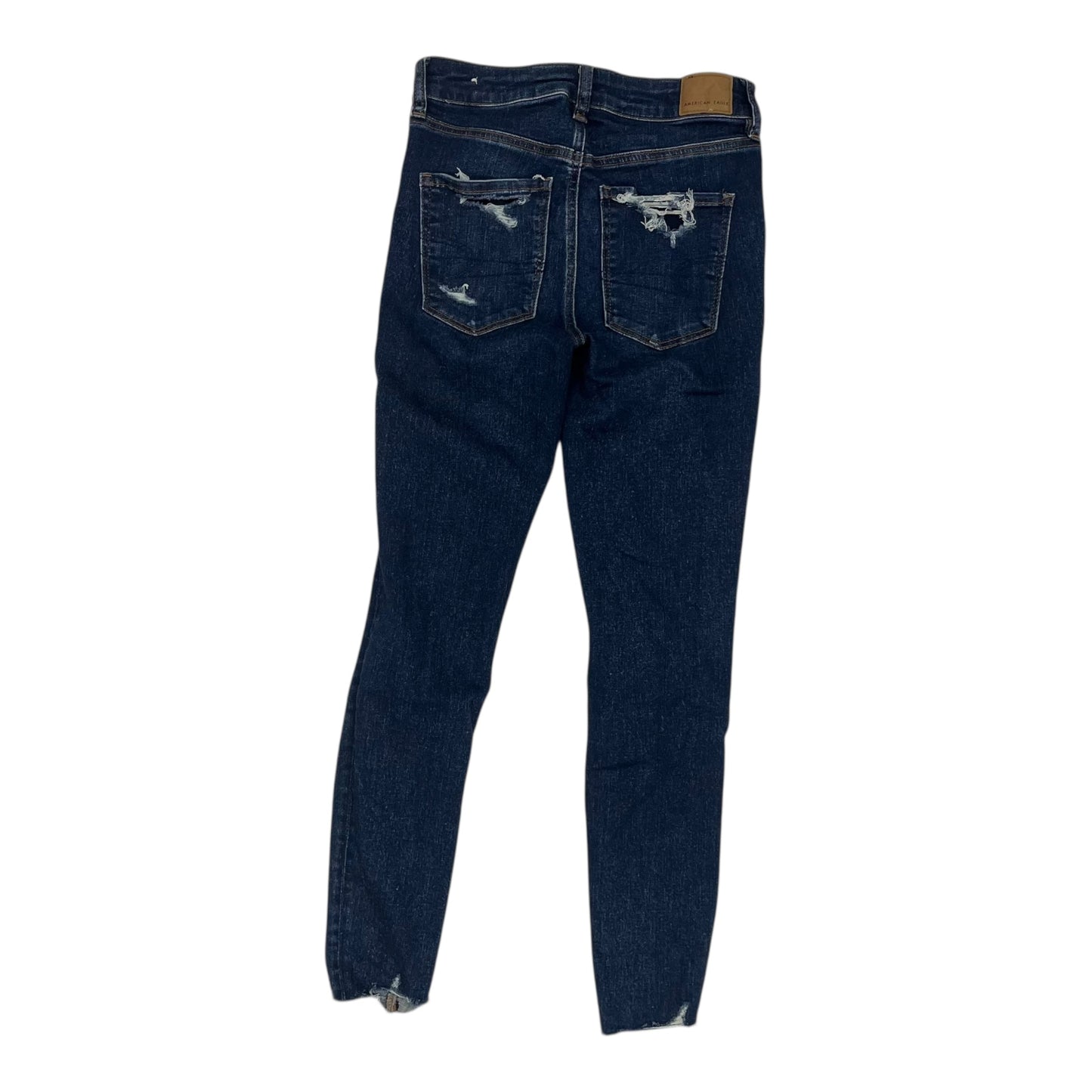 Jeans Skinny By American Eagle In Blue Denim, Size:4