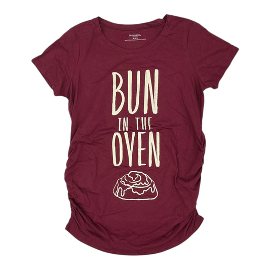 Mat Top Ss By Motherhood In Red, Size:M