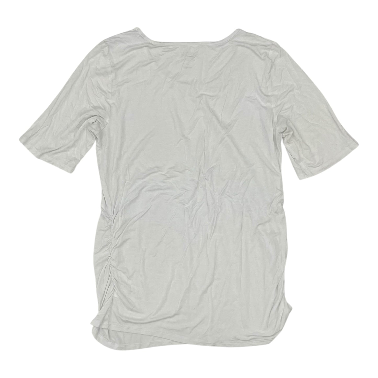 MATERNITY TOP LS by A GLOW in WHITE, Size:XL