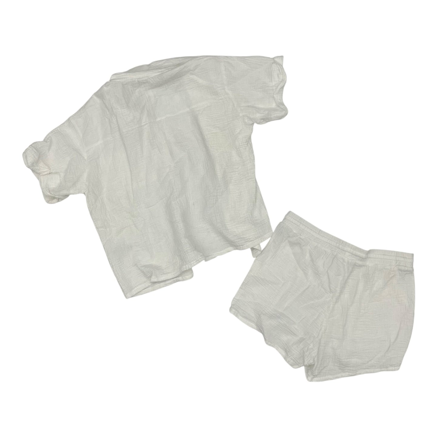 Lounge Set Shorts By Nicole By Nicole Miller In White, Size:M