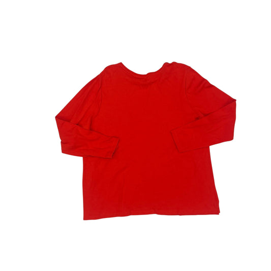 Top Ls By Isaac Mizrahi Live Qvc In Red, Size:Xl