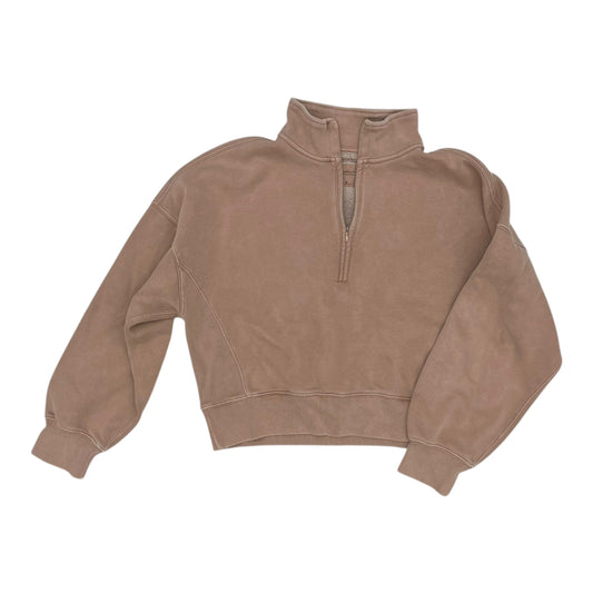 Sweatshirt Collar By Abercrombie And Fitch In Tan, Size:M