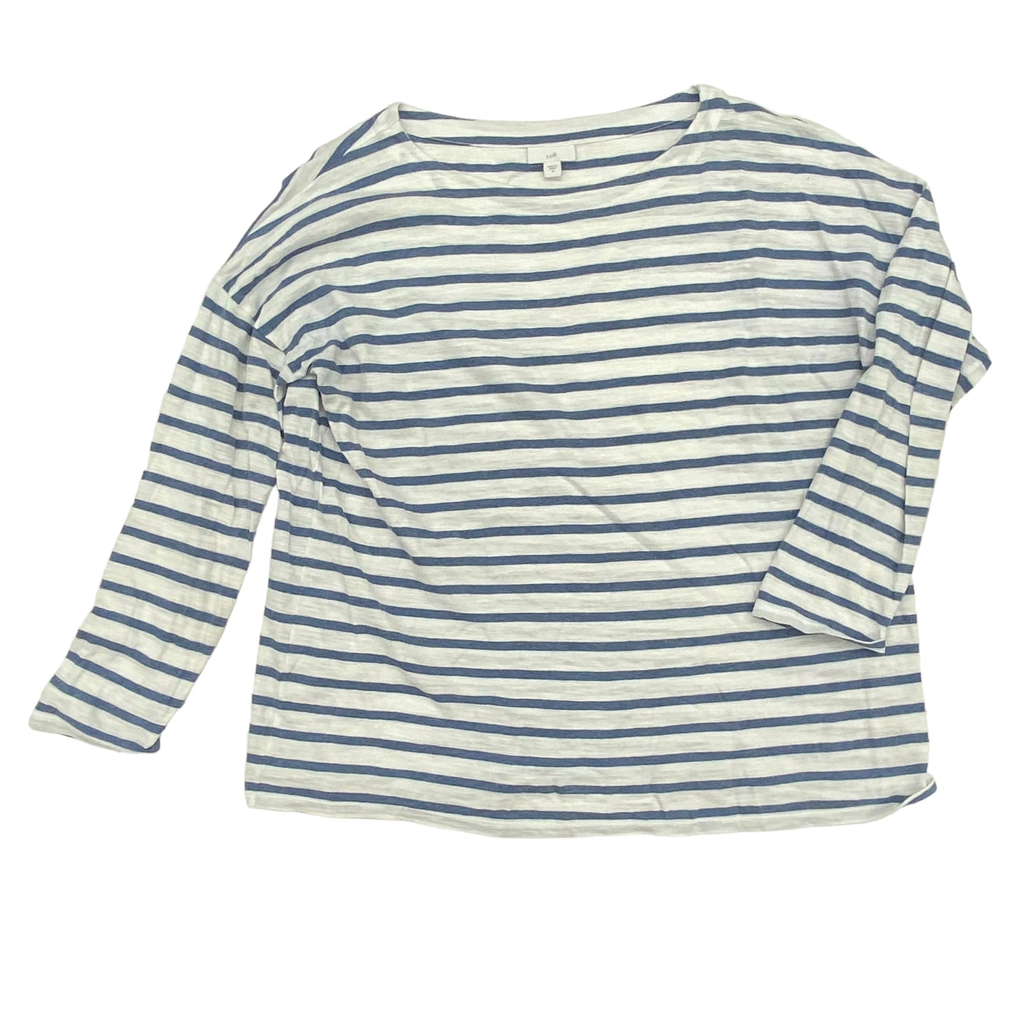 BLUE & WHITE TOP LS by J. JILL Size:M