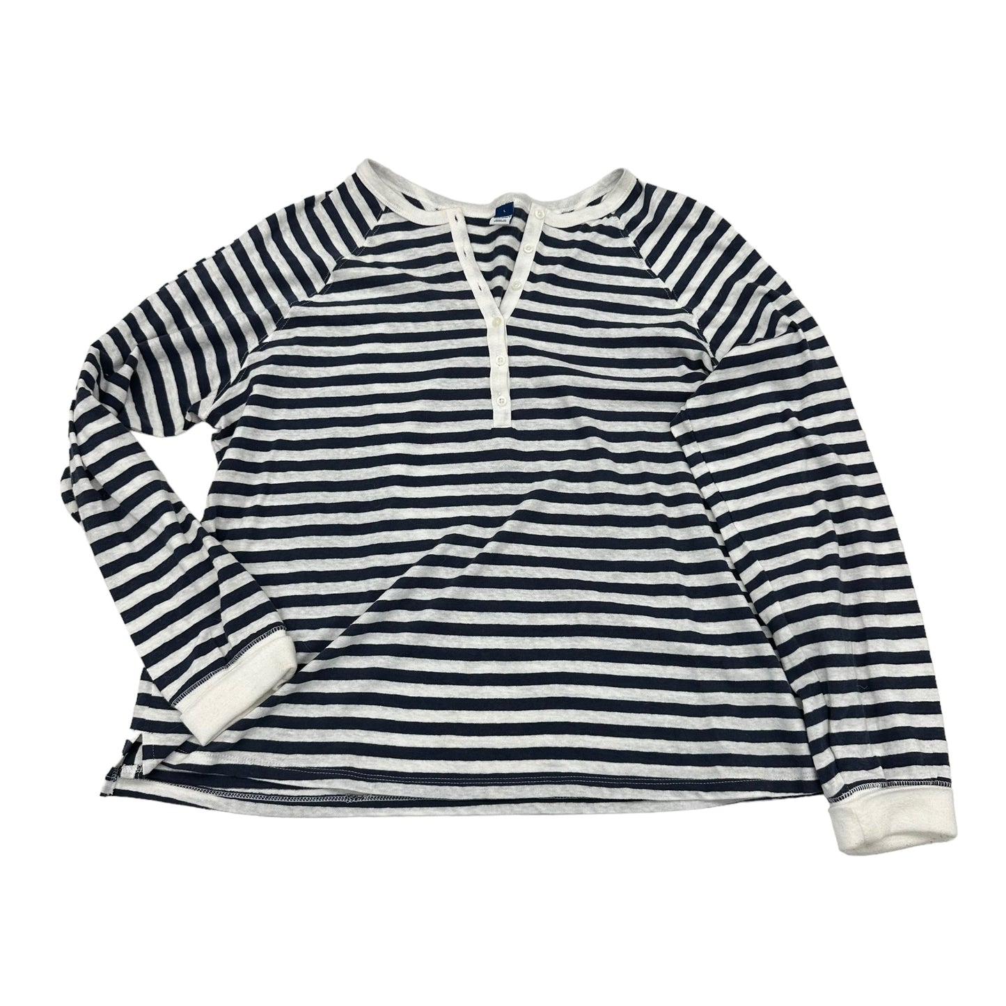 BLUE & WHITE OLD NAVY TOP LS, Size L