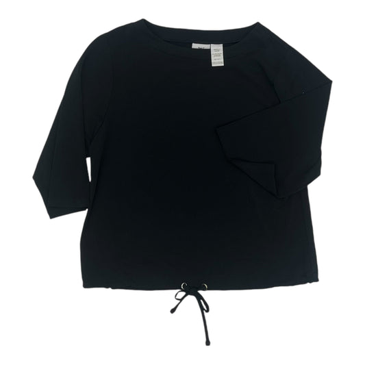 Top 3/4 Sleeve By Worthington In Black, Size:S