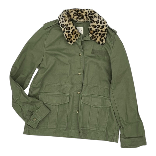 Jacket Shirt By Gap In Green, Size:S