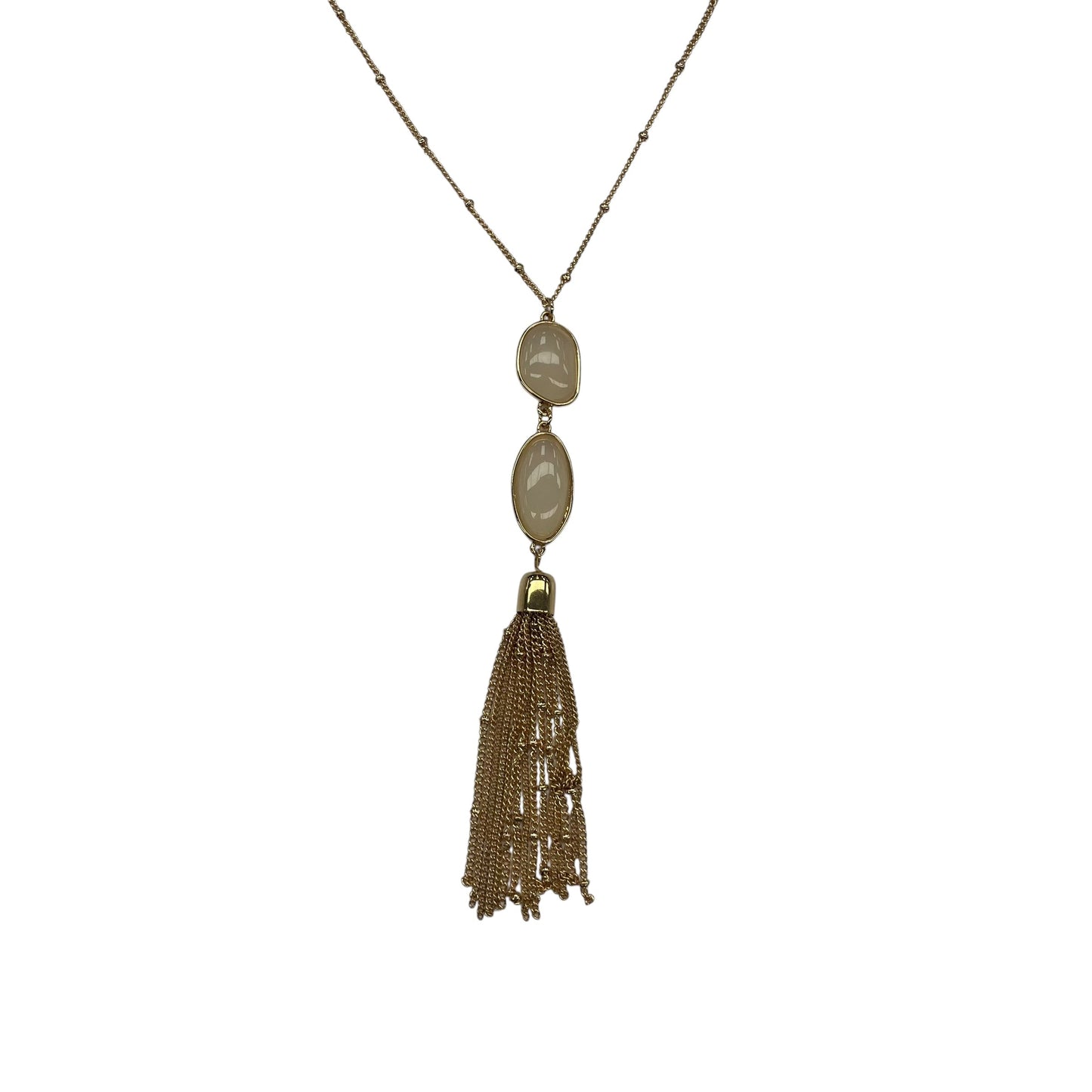 Necklace Lariat & Y-Drop By Time And Tru In Gold