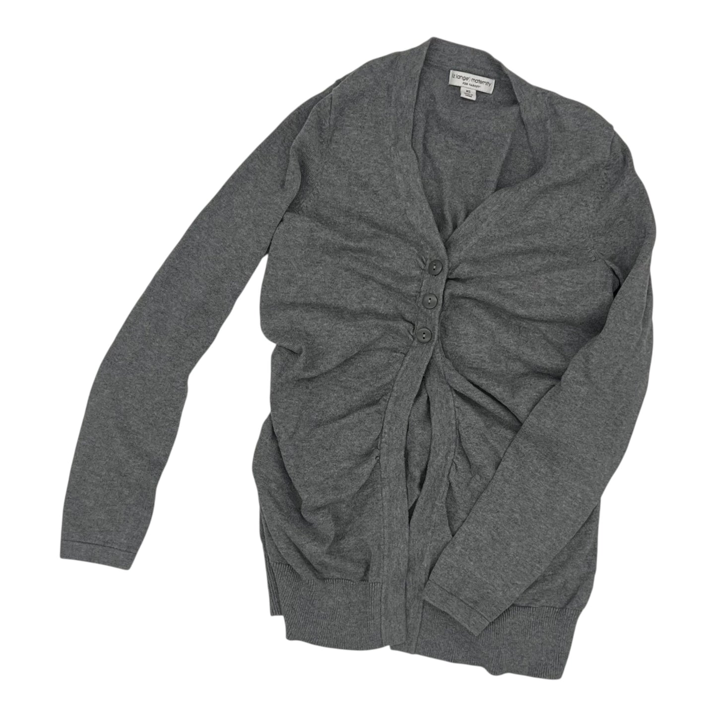 Mat Cardigan By Liz Lange Maternity In Grey, Size:Xs