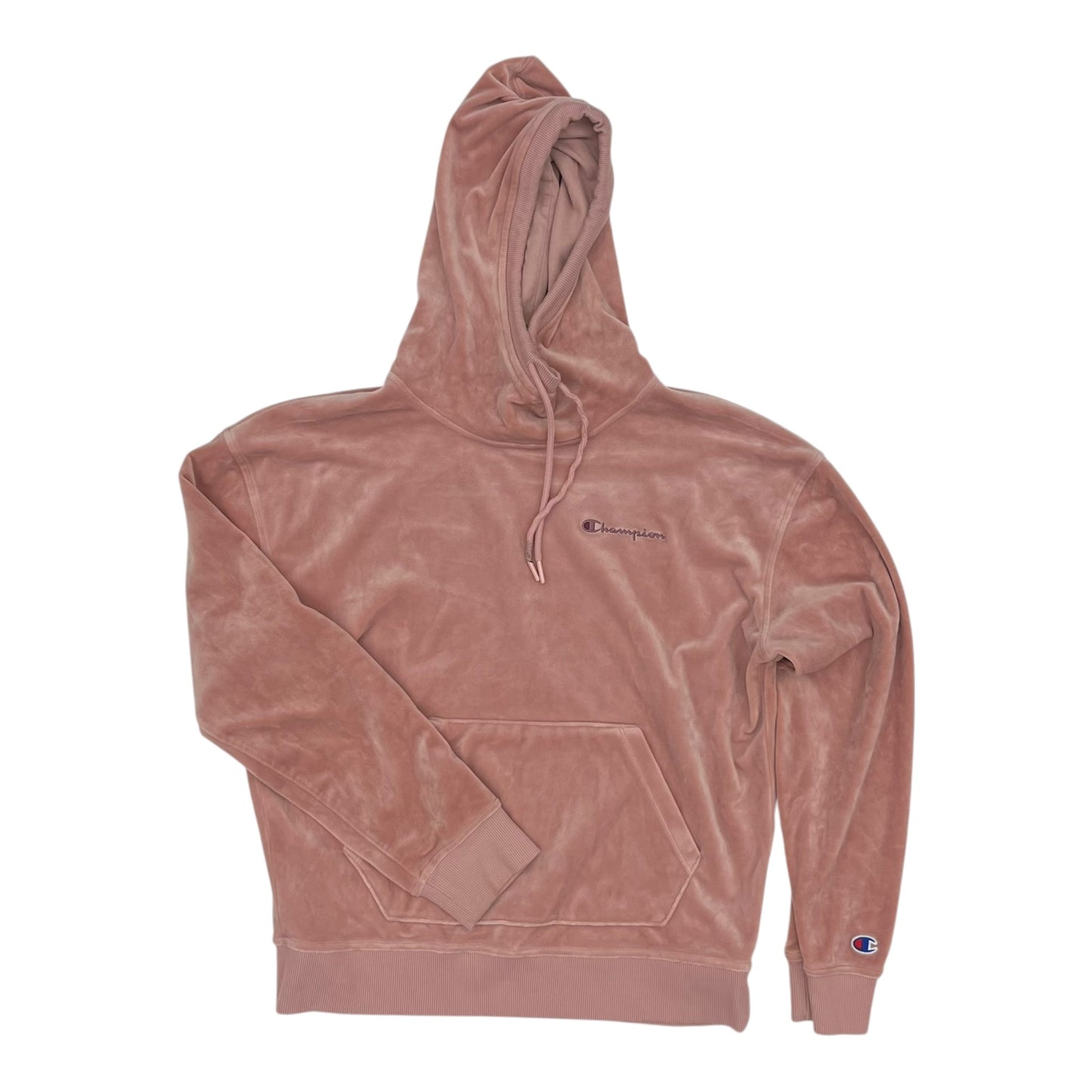 Athletic Sweatshirt Hoodie By Champion In Pink, Size:M