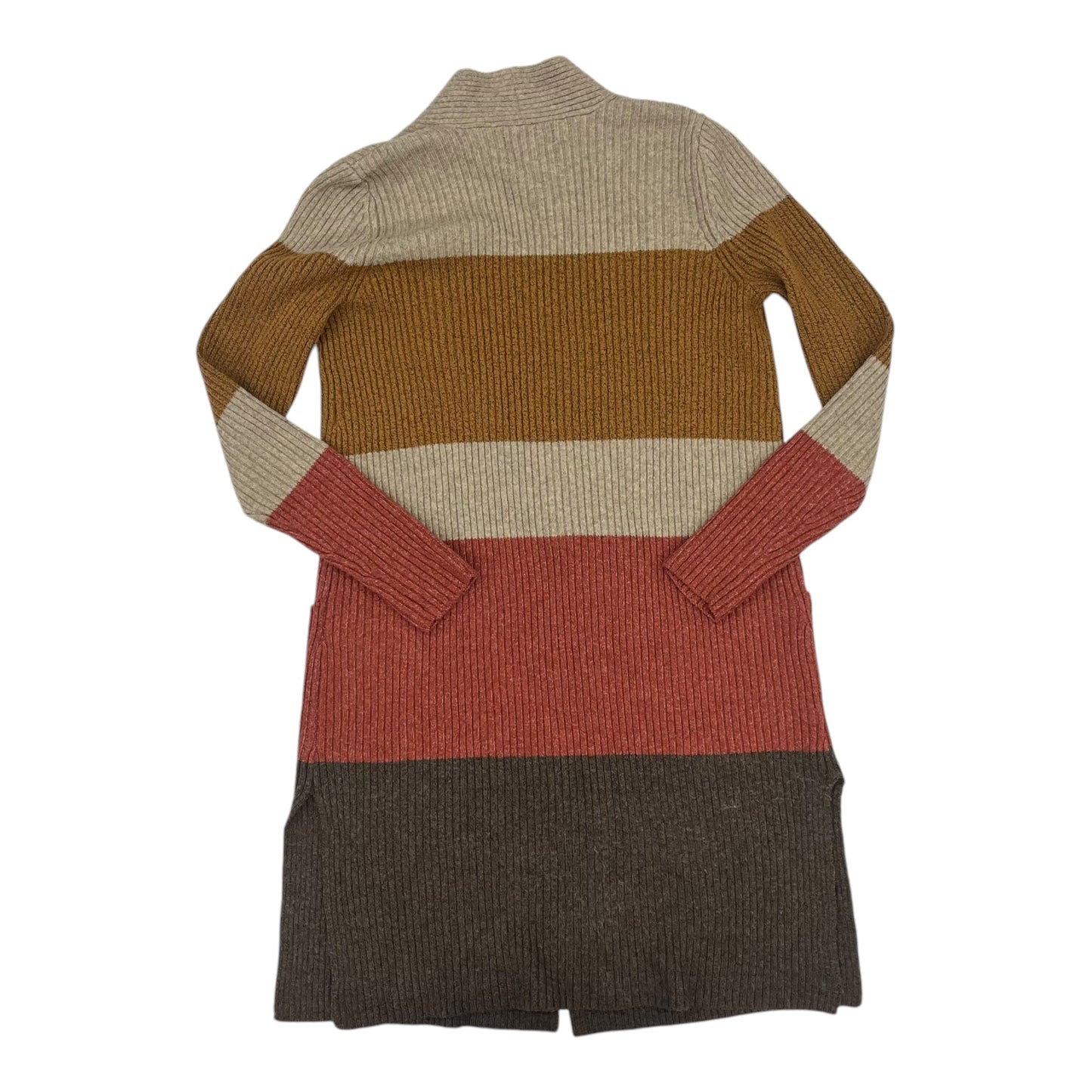 Sweater Cardigan By Loft In Tan, Size:M