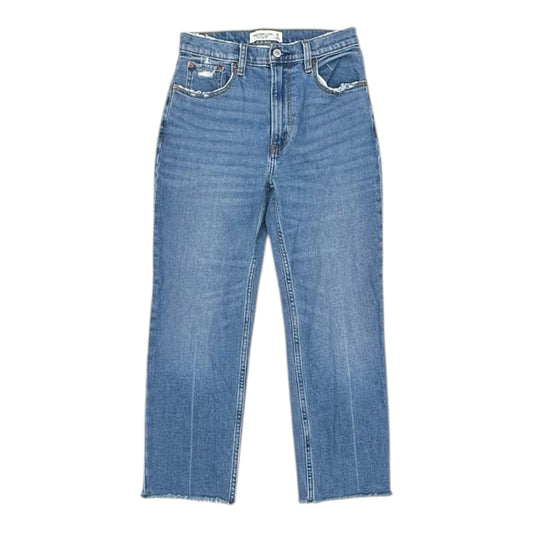 Jeans Straight By Abercrombie And Fitch In Blue Denim, Size:4