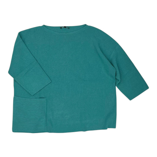 Sweater Designer By Lafayette 148 In Teal, Size:M