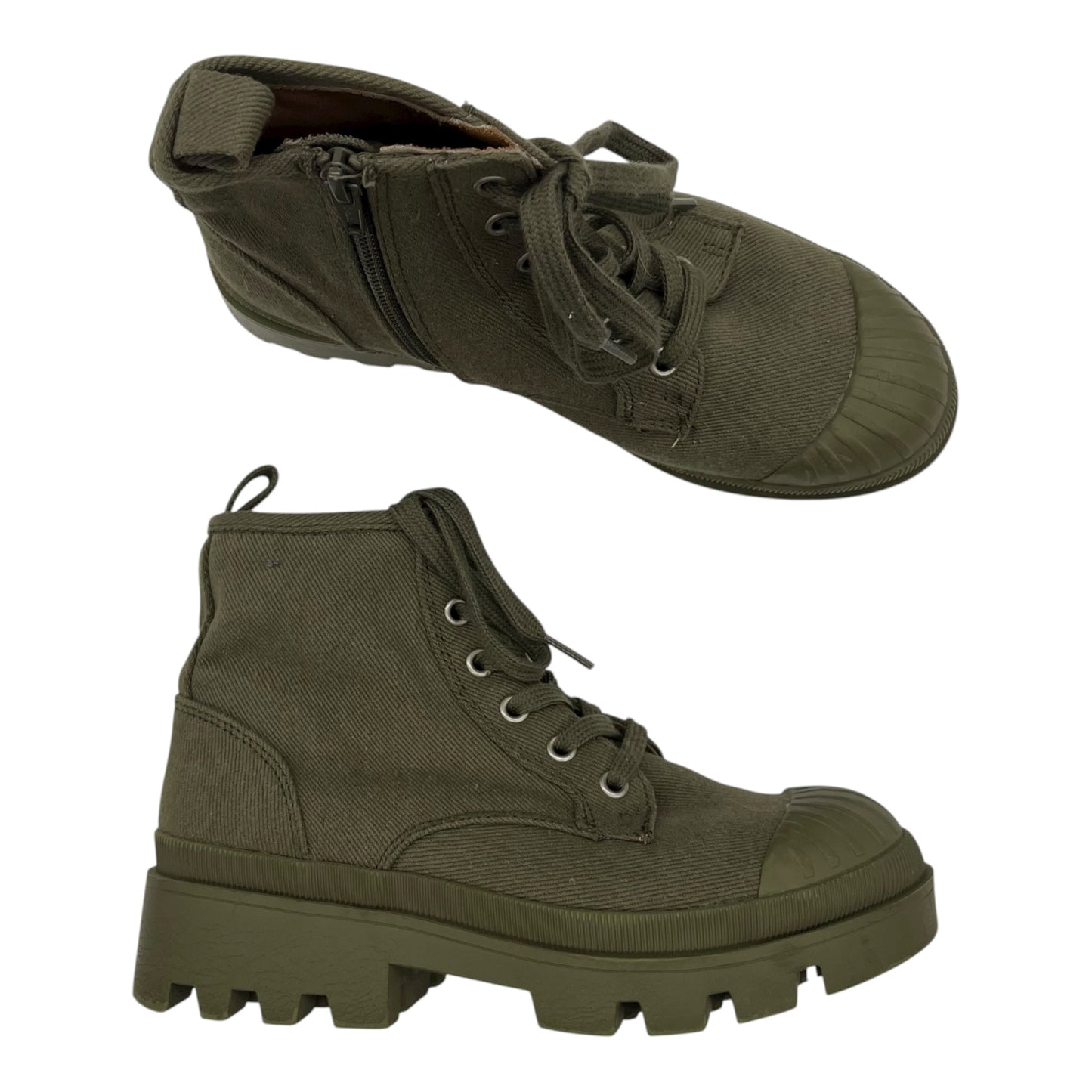 Boots Ankle Flats By Universal Thread In Green, Size:6