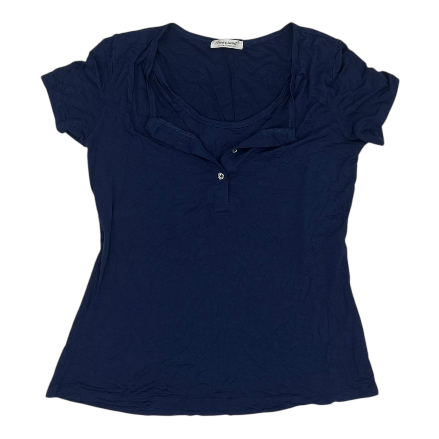 Mat Top Ss By Clothes Mentor In Navy, Size:M
