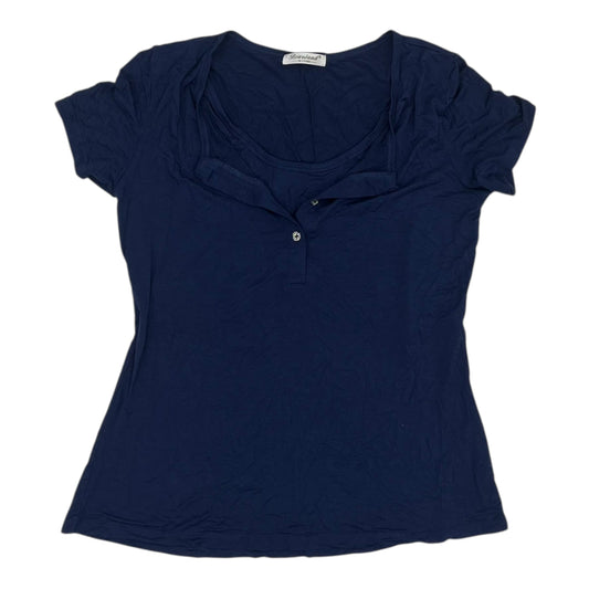 Mat Top Ss By Clothes Mentor In Navy, Size:M