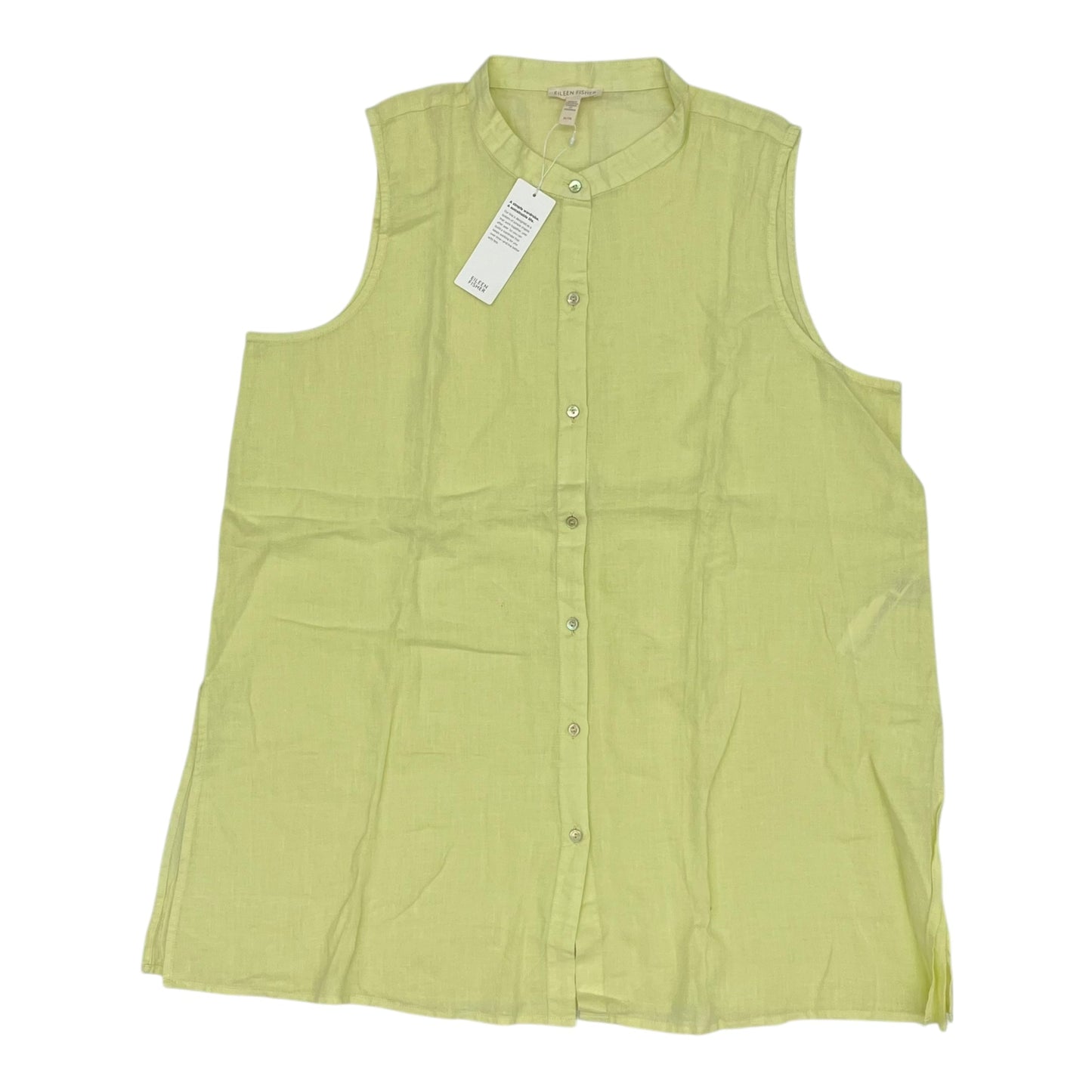Blouse Sleeveless By Eileen Fisher In Yellow, Size:Xl