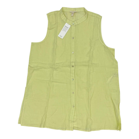 Blouse Sleeveless By Eileen Fisher In Yellow, Size:Xl