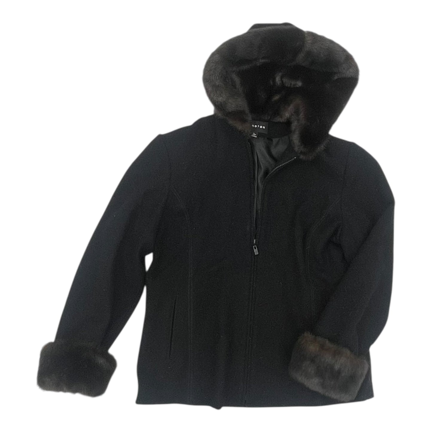 Coat Wool By Braetan In Black, Size:L