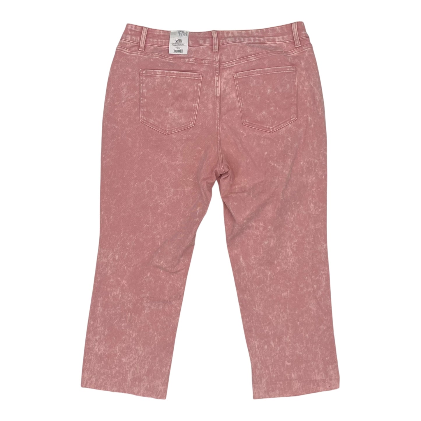 Jeans Wide Leg By Time And Tru In Pink Denim, Size:16