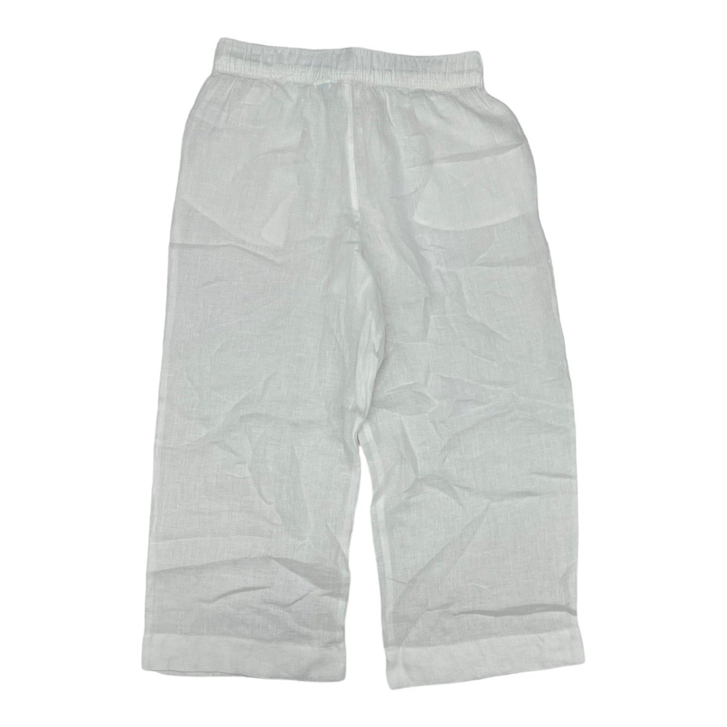 WHITE PANTS LINEN by CYNTHIA ROWLEY Size:L