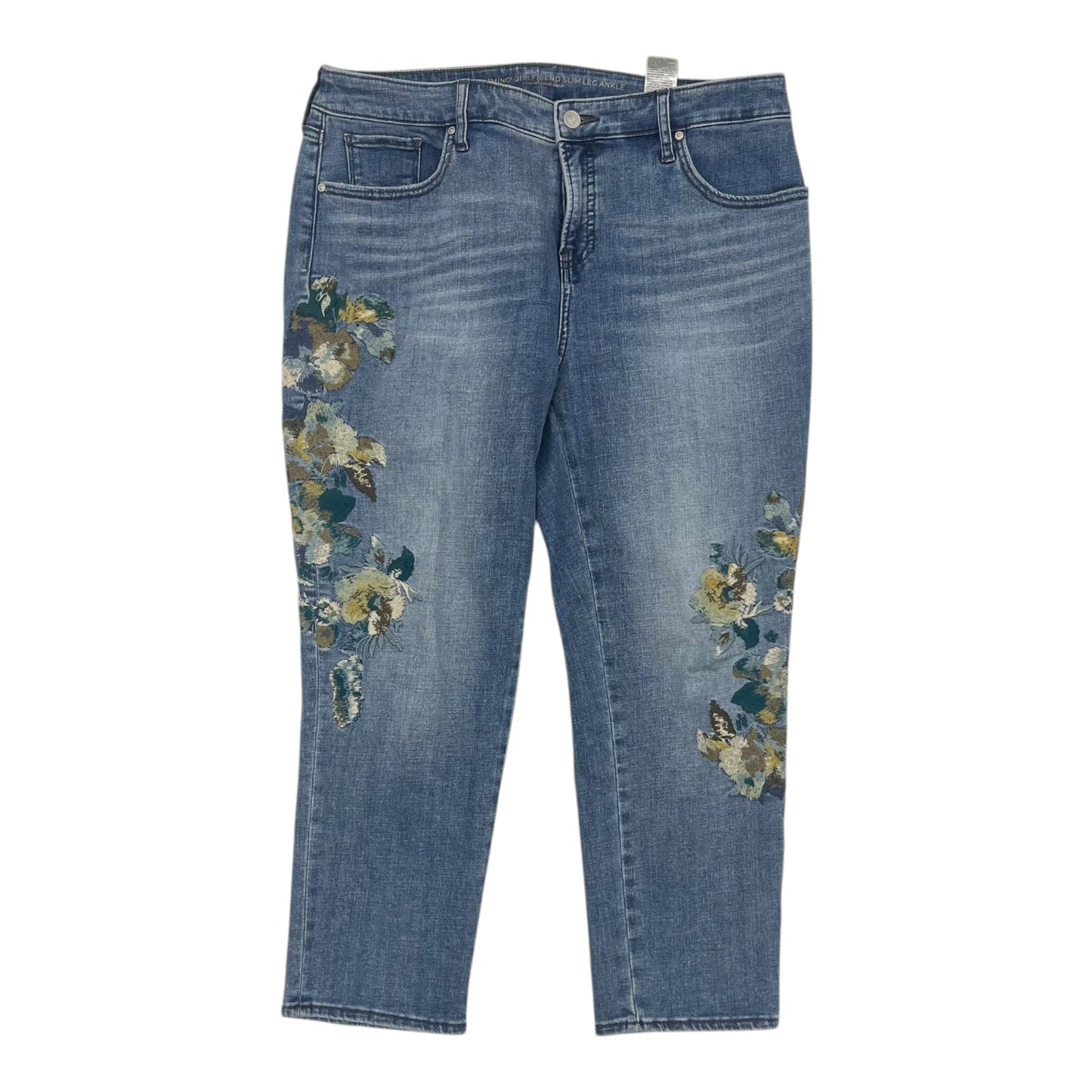 Jeans Boyfriend By Chicos In Blue Denim, Size:12P