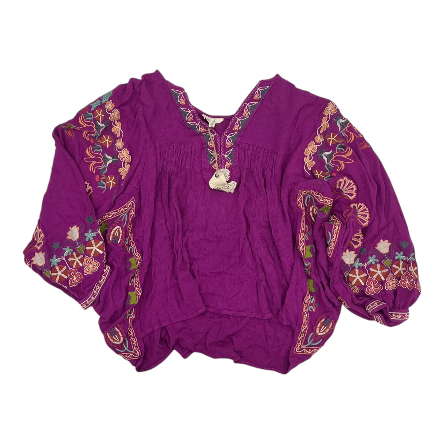 Top 3/4 Sleeve By Easel In Purple, Size:S