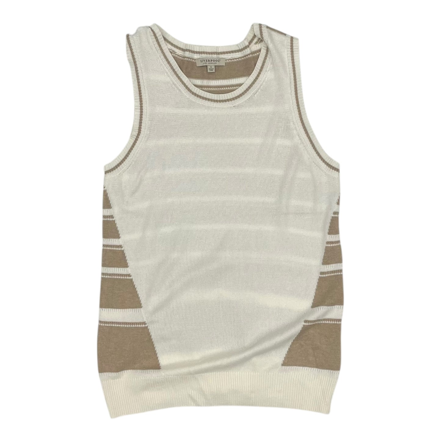 Top Sleeveless By Liverpool In Cream, Size:S