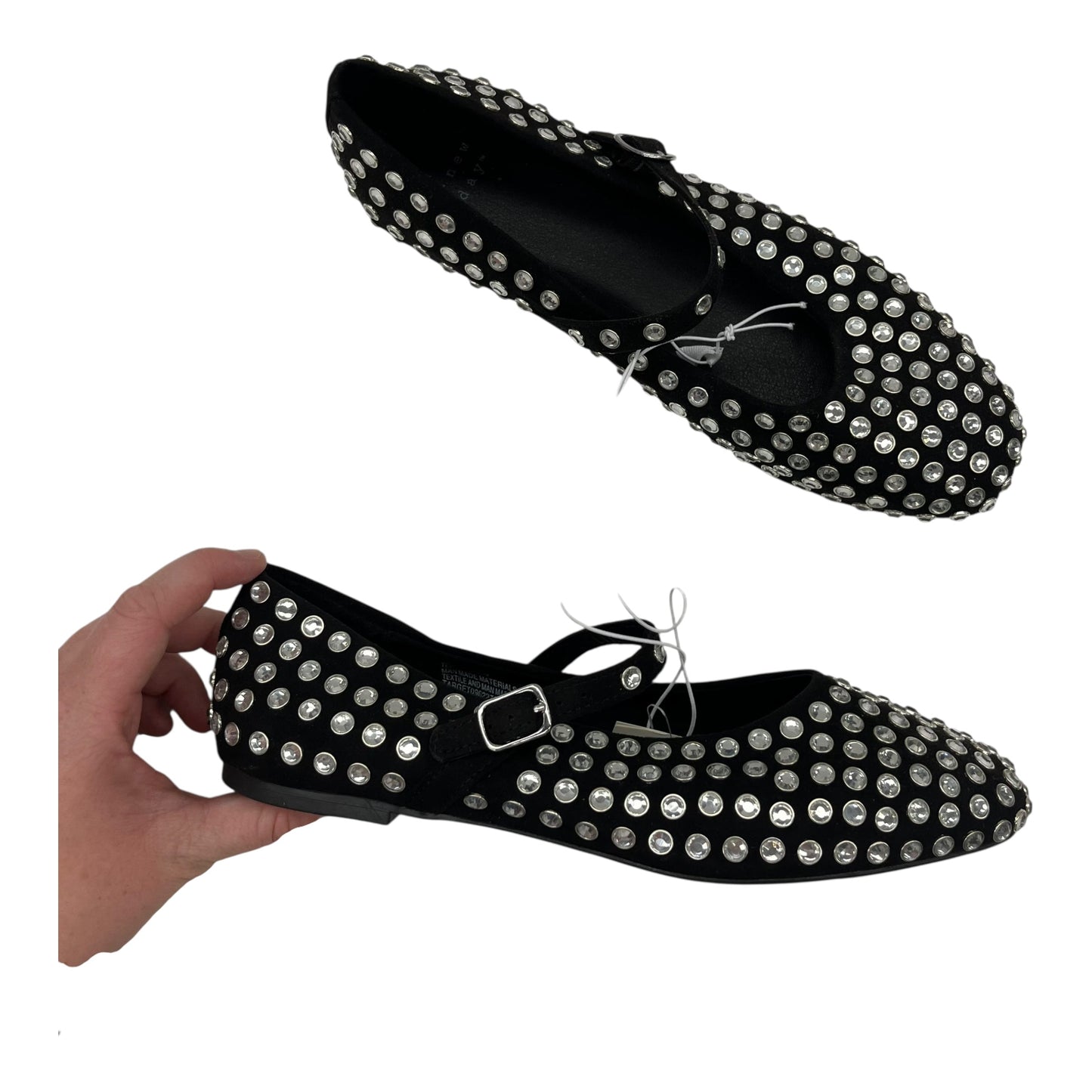 Shoes Flats By A New Day In Black & Silver, Size:8.5