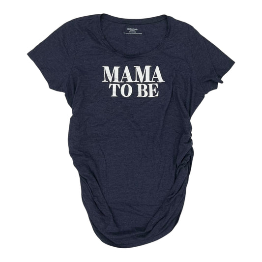 Mat Top Ss By Motherhood In Blue, Size:2X