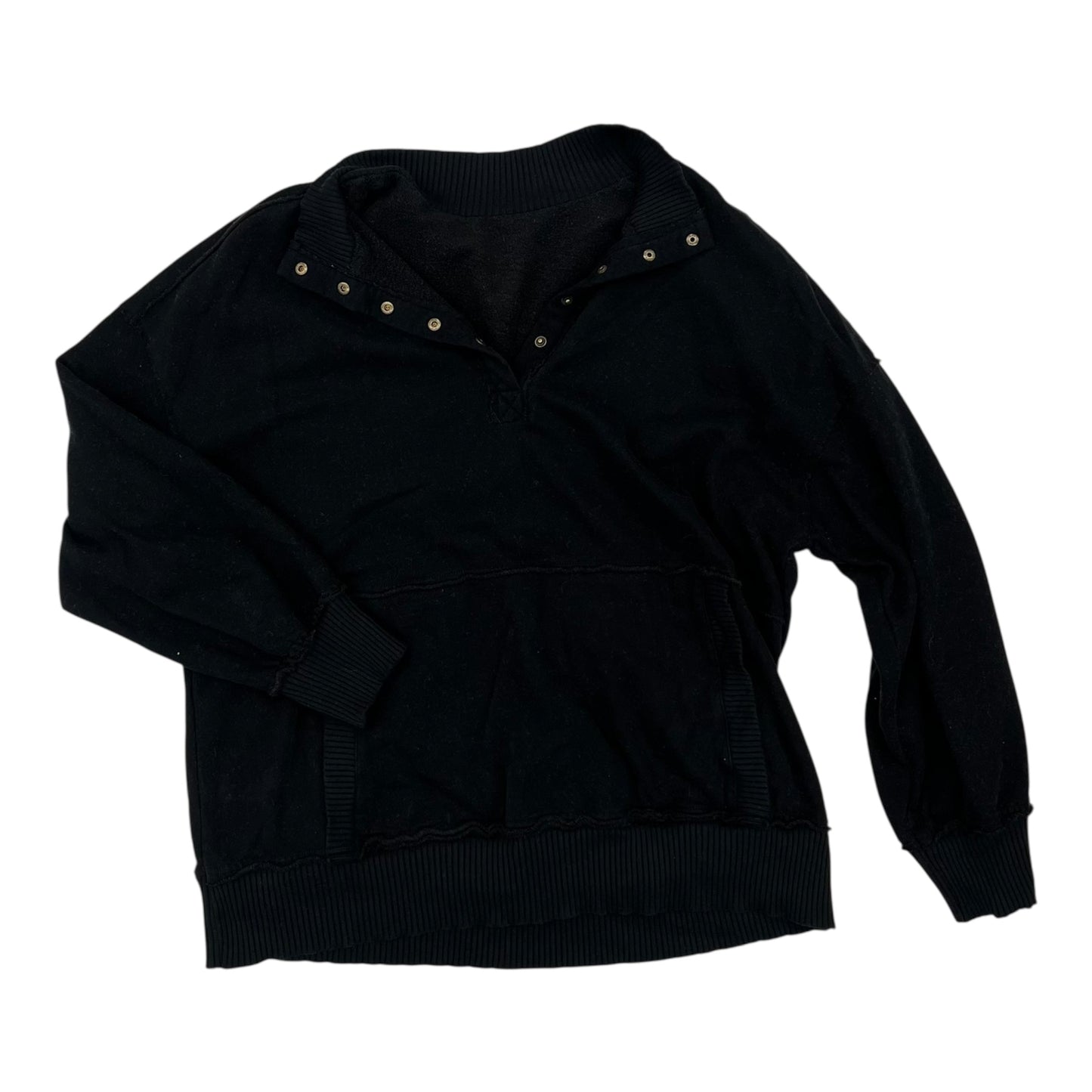 Sweatshirt Collar By Clothes Mentor In Black, Size:2X