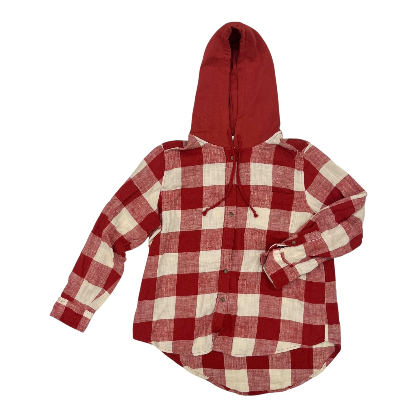 Jacket Shirt By Time And Tru In Red, Size:L