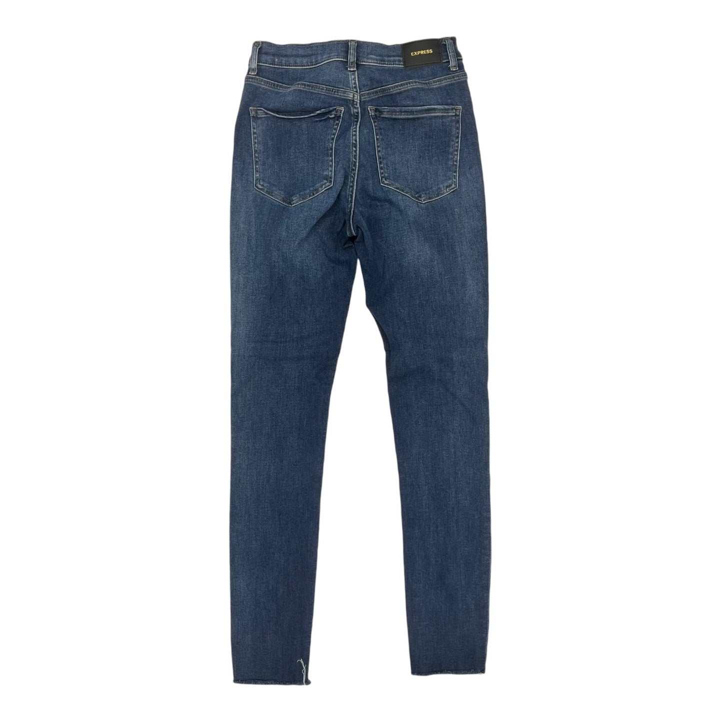 Jeans Skinny By Express In Blue Denim, Size:4L