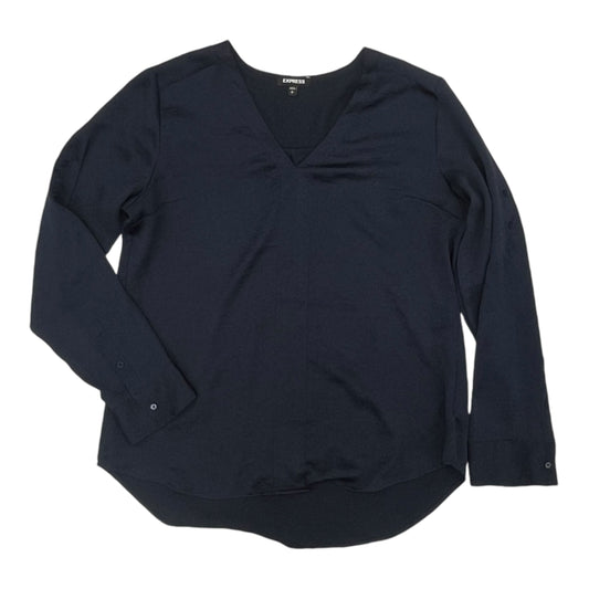 Blouse Ls By Express In Navy, Size:L