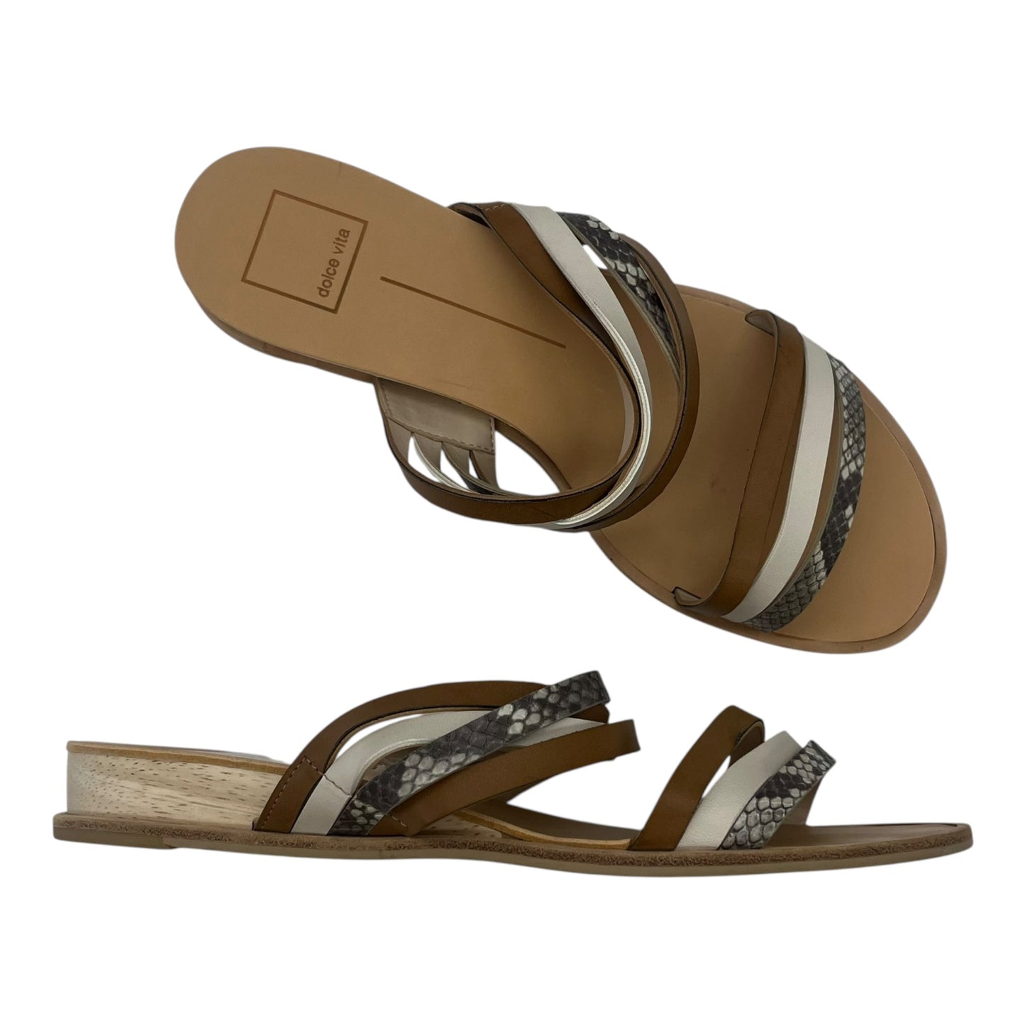 Sandals Flats By Dolce Vita In Snakeskin Print, Size:8.5
