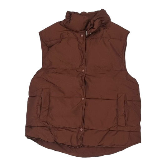 Vest Puffer & Quilted By H&M In Brown, Size:S