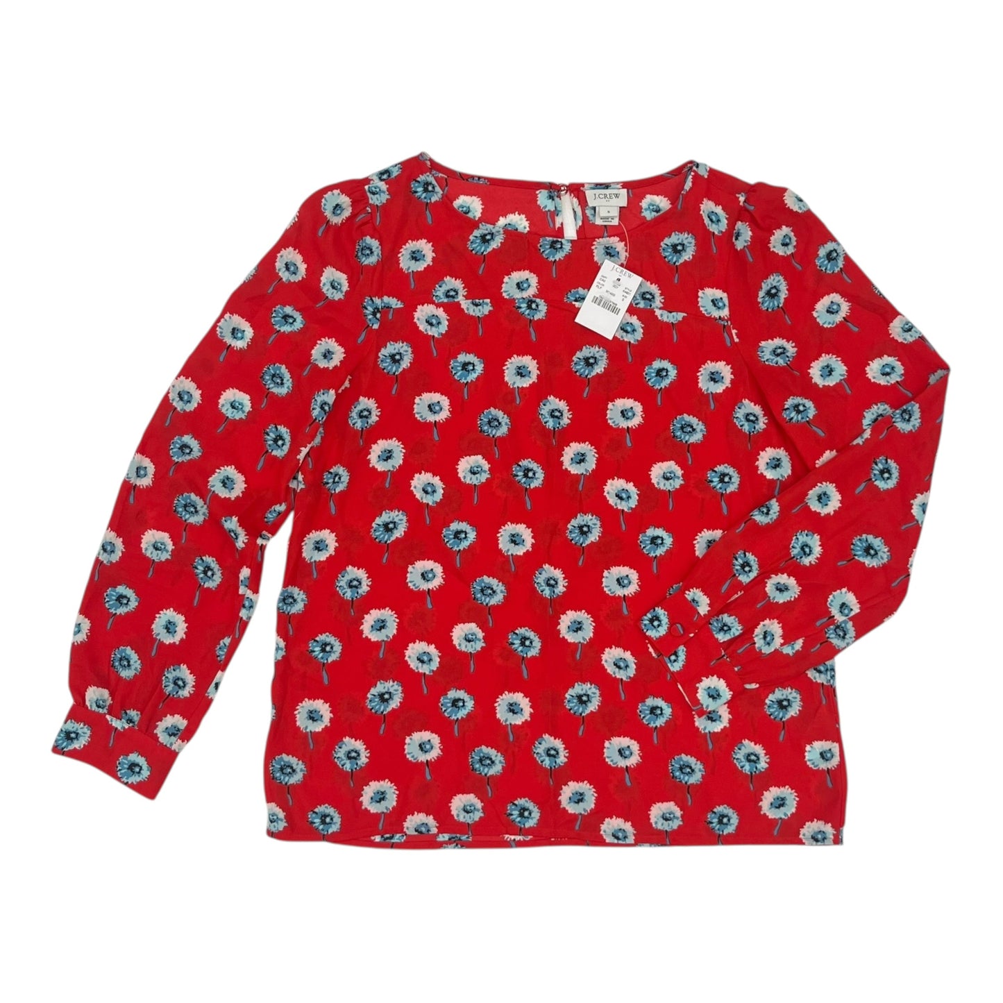 Blouse Ls By J. Crew In Blue & Red & White, Size:S