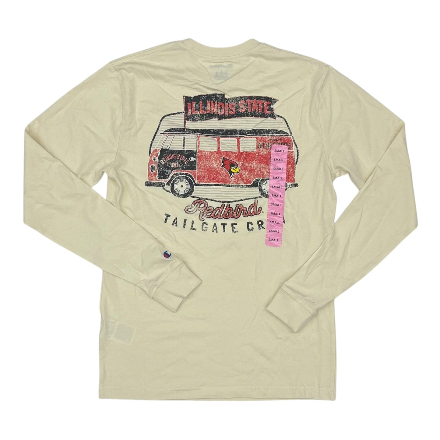 Athletic Top Ls Collar By Champion In Cream, Size:S