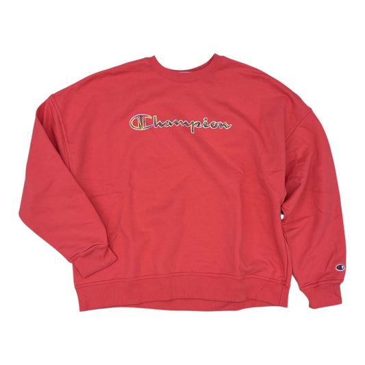 Athletic Sweatshirt Crewneck By Champion In Orange, Size:Xl