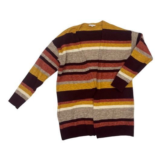 Sweater Cardigan By Time And Tru In Striped Pattern, Size:M