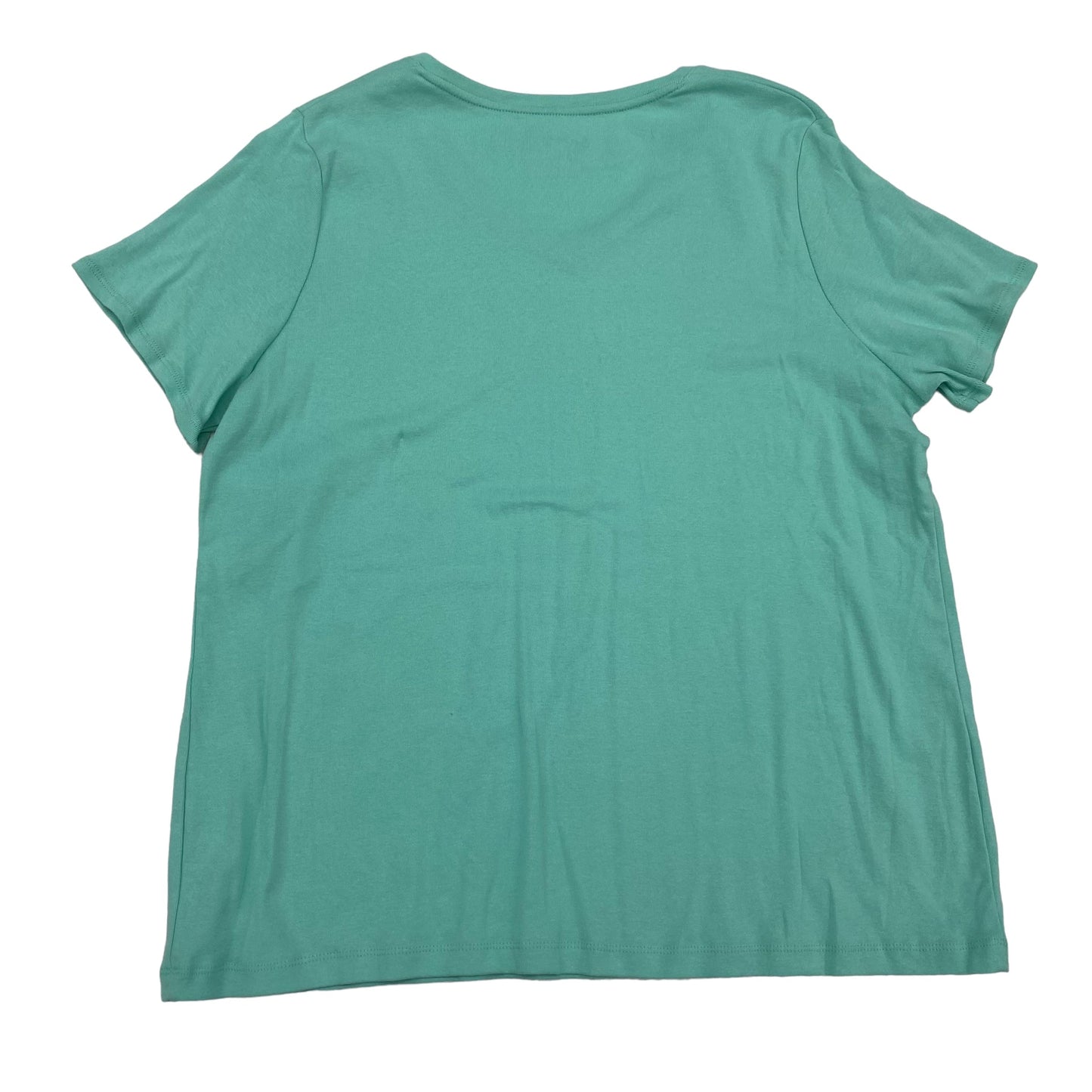 GREEN TOP SS BASIC by CROFT AND BARROW Size:1X