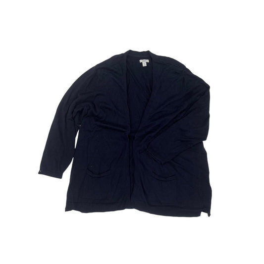 Sweater Cardigan By Croft And Barrow In Navy, Size:3X