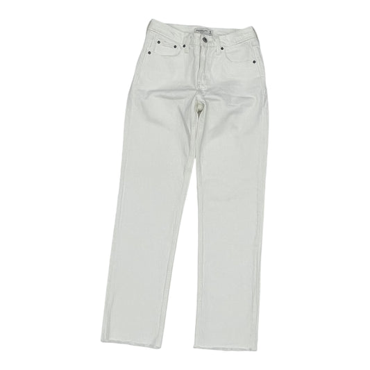 Jeans Straight By Abercrombie And Fitch In White, Size:0