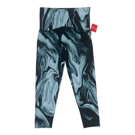 Athletic Leggings Capris By Spanx In Black & Blue, Size:L